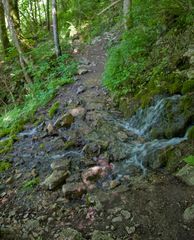 Wegspülung in der Wutachschlucht