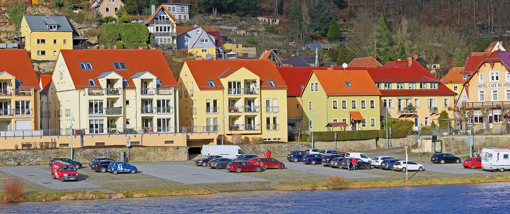 Wehlen an der Elbe war am 03.01. 2022 am Mittag eine herrliche "Sonnenterasse"...