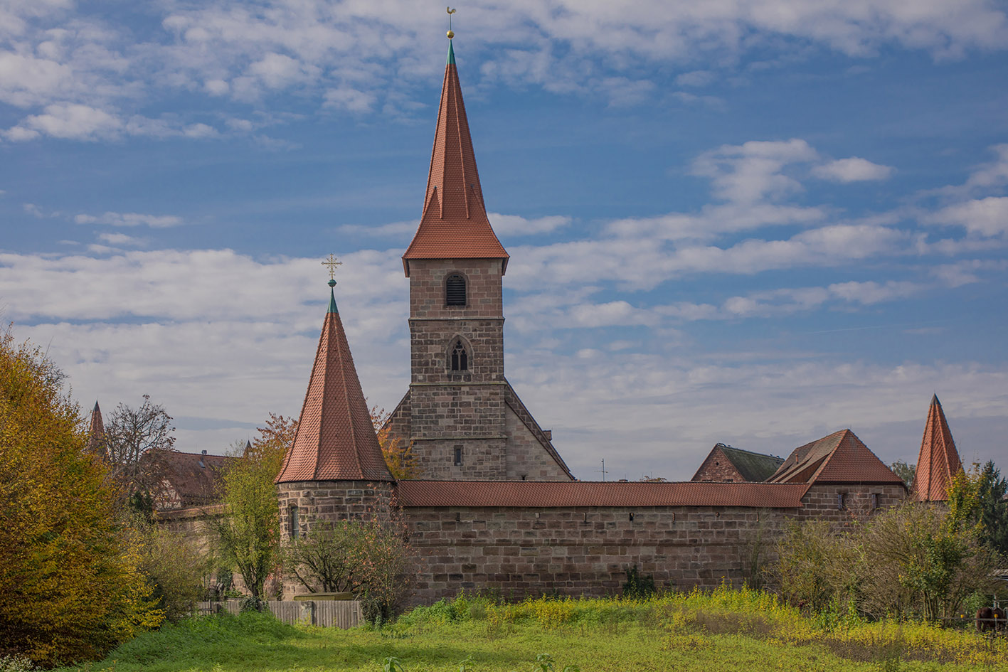 Wehrkirche in Kraftshof im Knoblauchsland bei Nürnberg