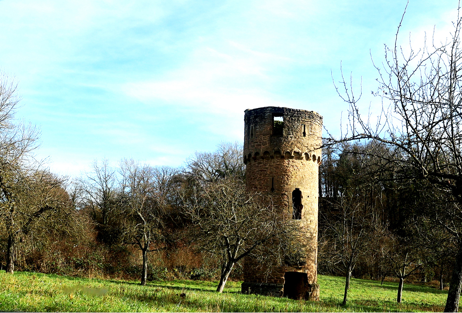  Wehrturm auf Streuobstwiese