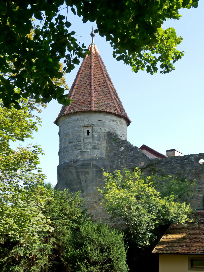 Wehrturm in der Stadtmauer, Rothenburg o.T.