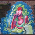 Weibliche Schönheit - Graffiti-Kunst Krefeld Am Zollhof