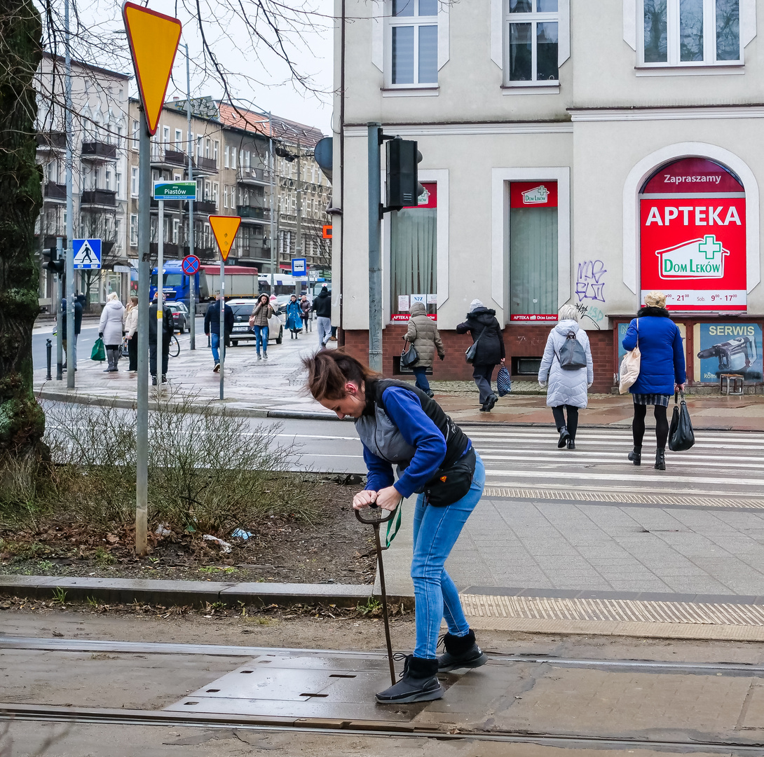 Weiche von Hand stellen ...