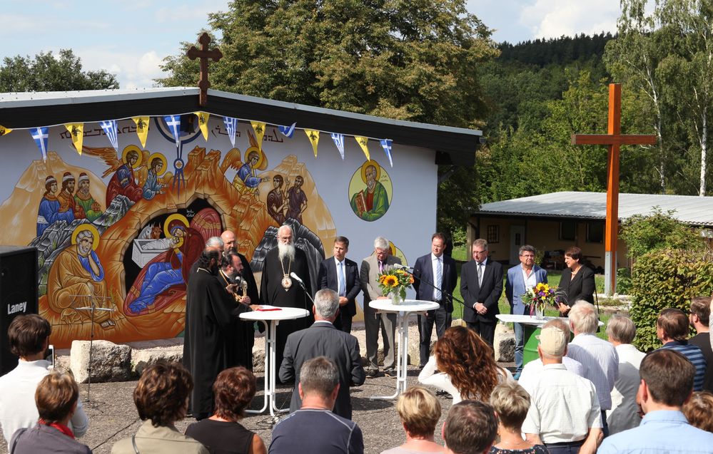 Weihe-Feier für die größte Fassaden-Ikone Thüringens