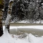 Weiher mit Schnee