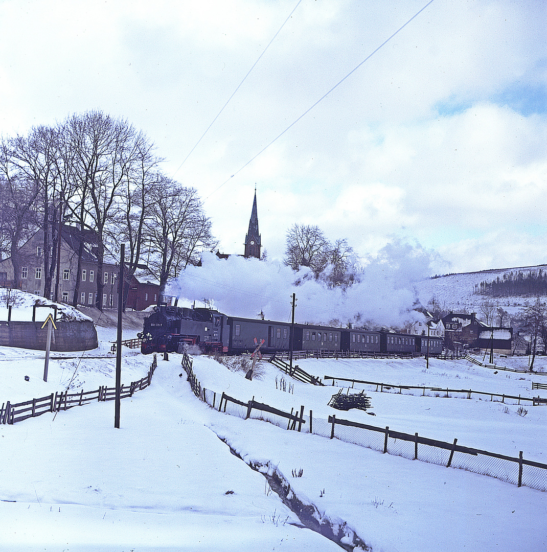 Weihnachten 1990 an der Fichtelbergbahn