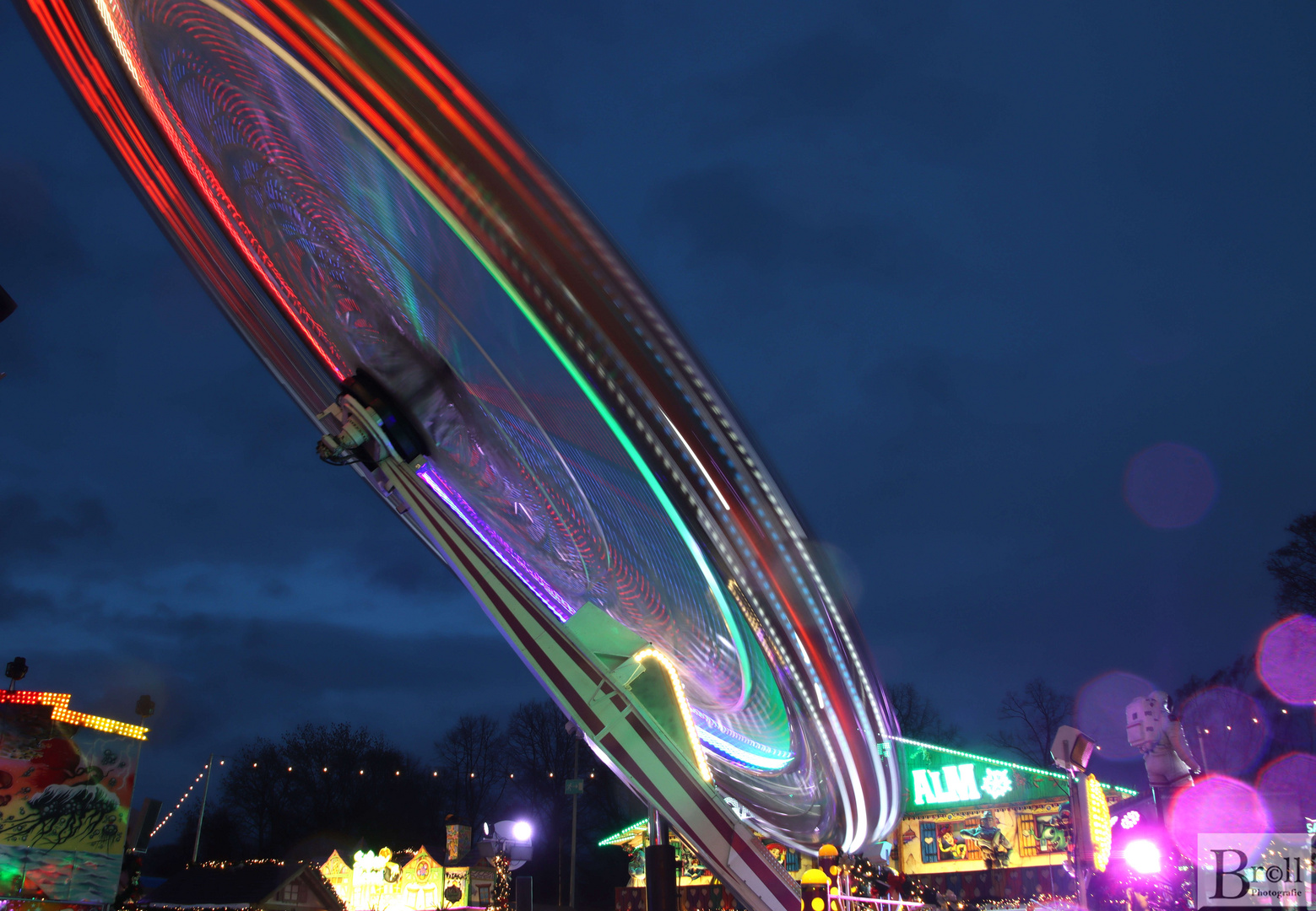 Weihnachten auf Crange - Riesenrad in voller Fahrt 2