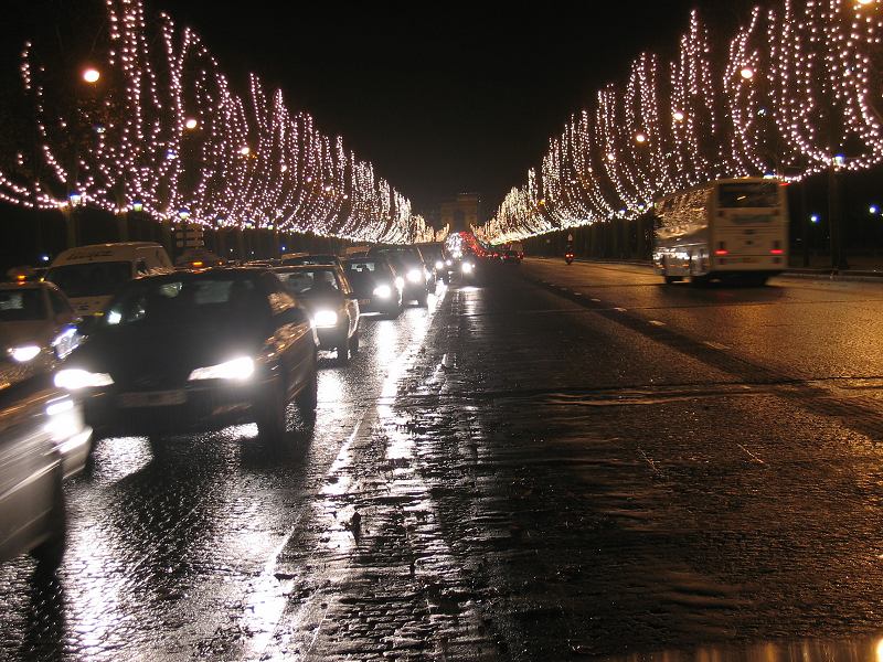 Weihnachten Beleuchtungen auf die Champs-Elysées, Paris