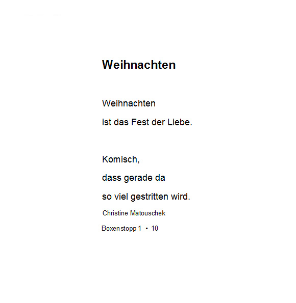 Weihnachten - BS 1 - 10