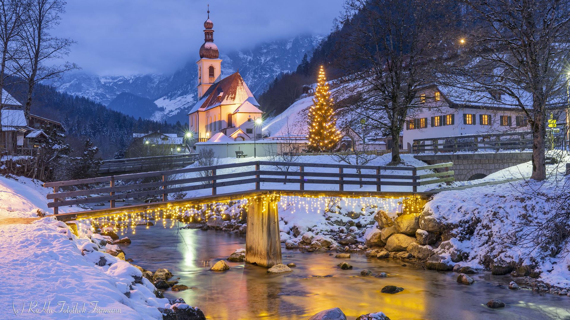 Weihnachten in der Ramsau Berchtesgadener Land Foto & Bild