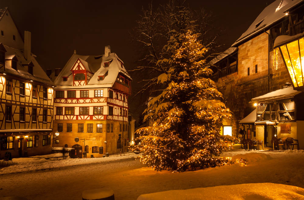 Weihnachten in Nürnberg im Schnee