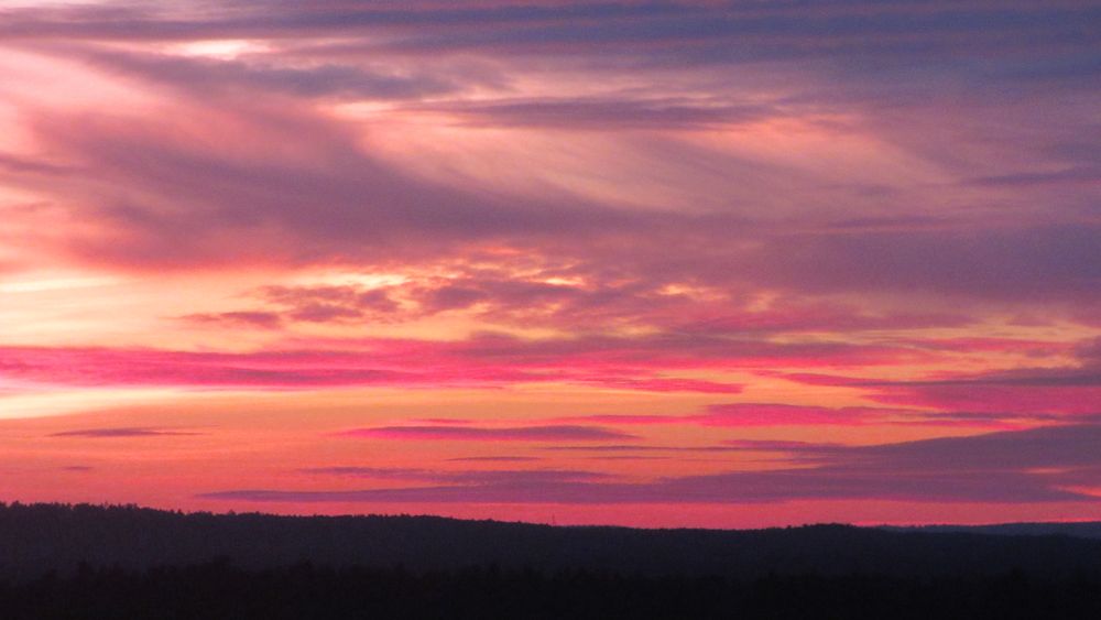 Weihnachten in warmen Farben - Sonnenuntergang an den Weihnachtsfeiertagen