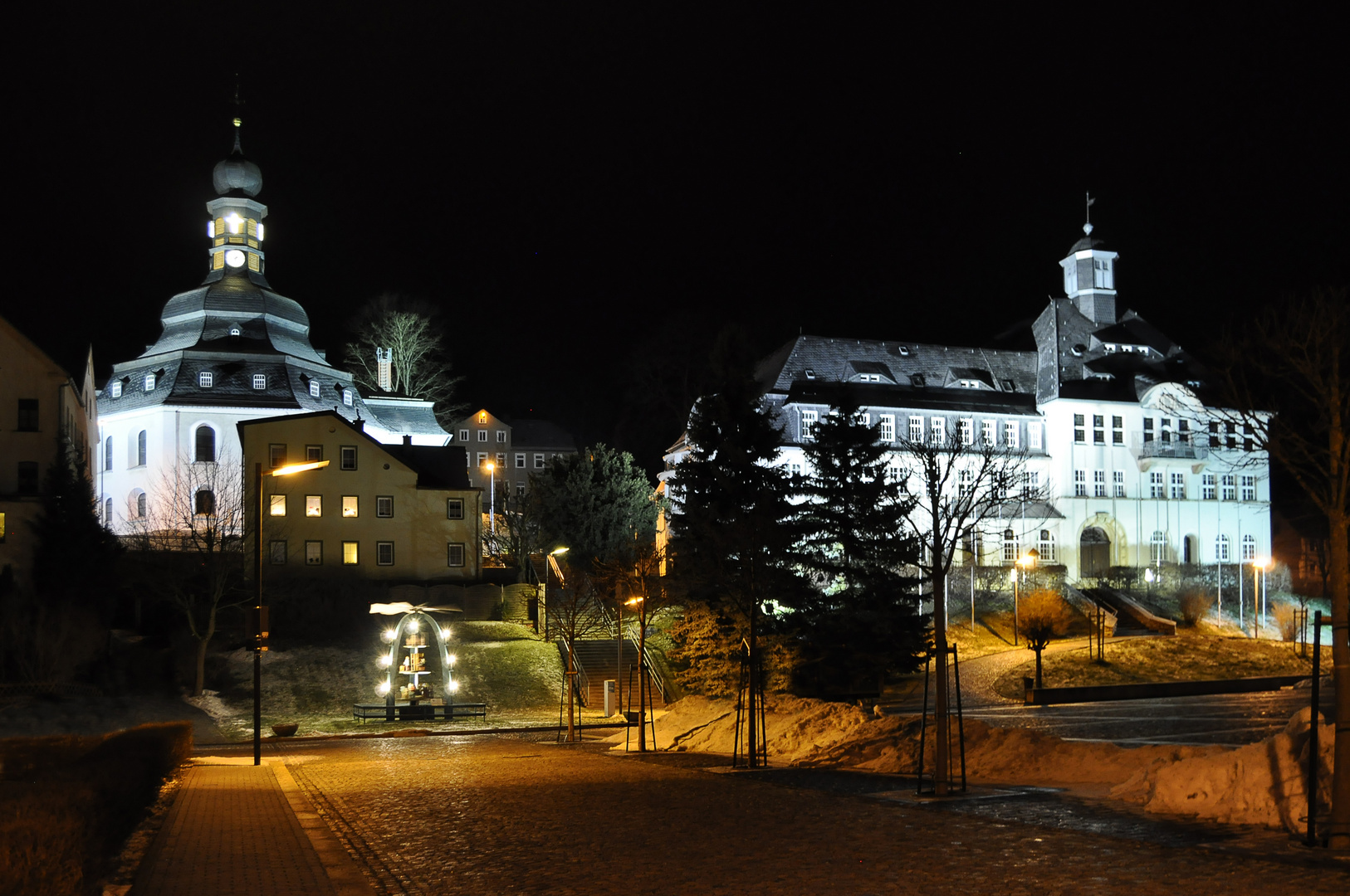 Weihnachtlich-winterlicher Rückblick aus Klingenthal im Vogtland