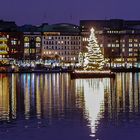 Weihnachtliche Abendstimmung an der Binnenalster