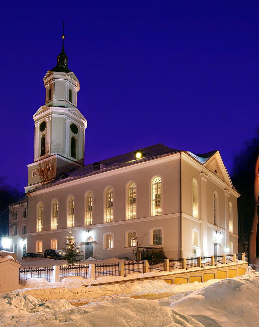 Weihnachtliche Kirche in Zeulenroda