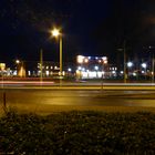 Weihnachtliche Lichter am Bahnhof 