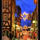 Weihnachtliche Marktgasse in Grünberg