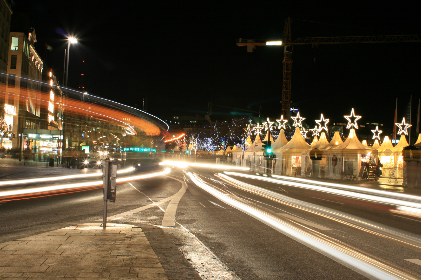 Weihnachtliche rush hour am Jungfernstieg!