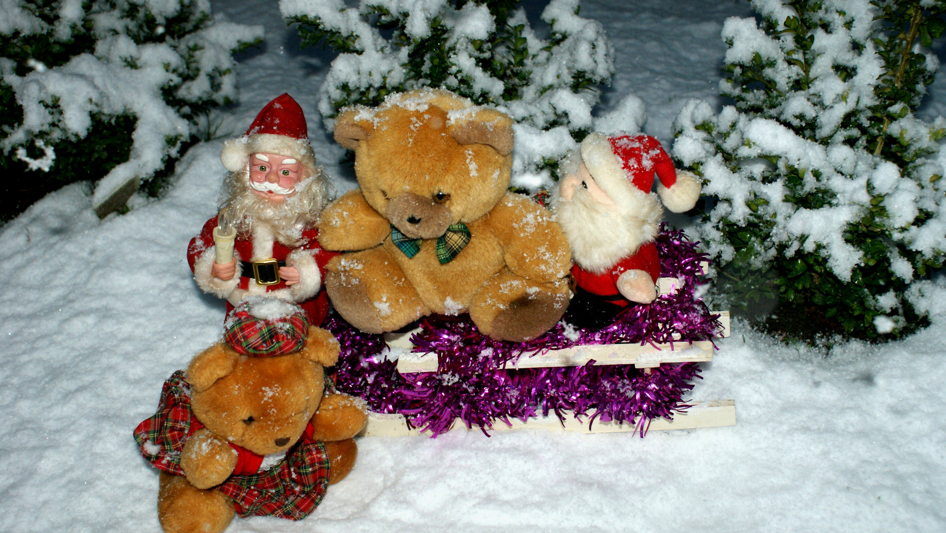 Weihnachtliche Schlittenfahrt im Schnee