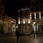 Weihnachtliche Straßenszene in Aachen