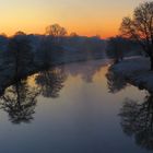 Weihnachtliche Winterstimmung im Morgengrauen