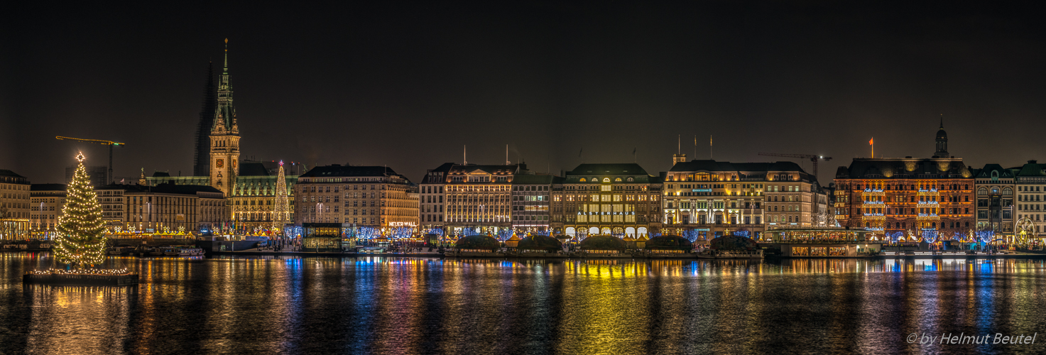 Weihnachtliches Alsterpanorama