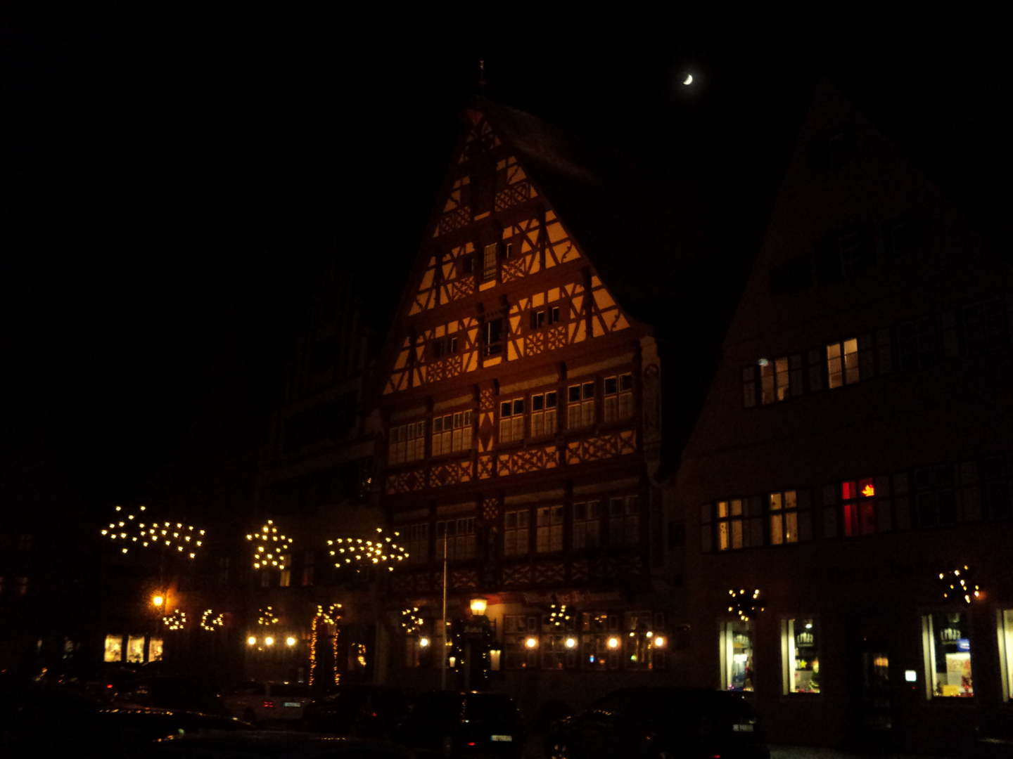 Weihnachtliches Fachwerk in Dinkelsbühl