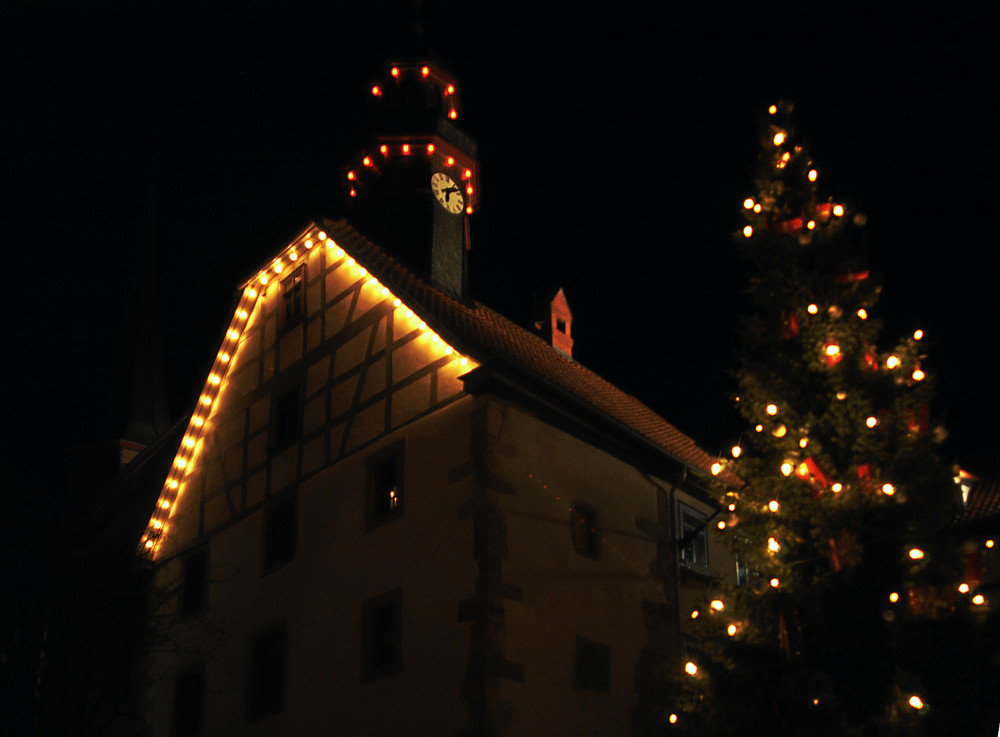 Weihnachtliches Motiv in Schlitz