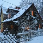 Weihnachtliches Waldhaus