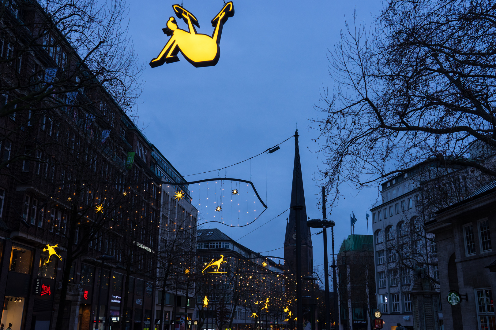 Weihnachts-Motive Einkaufsstrasse Hamburg