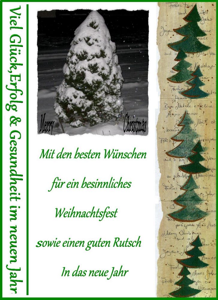 Weihnachts und Neujahr Botschaft