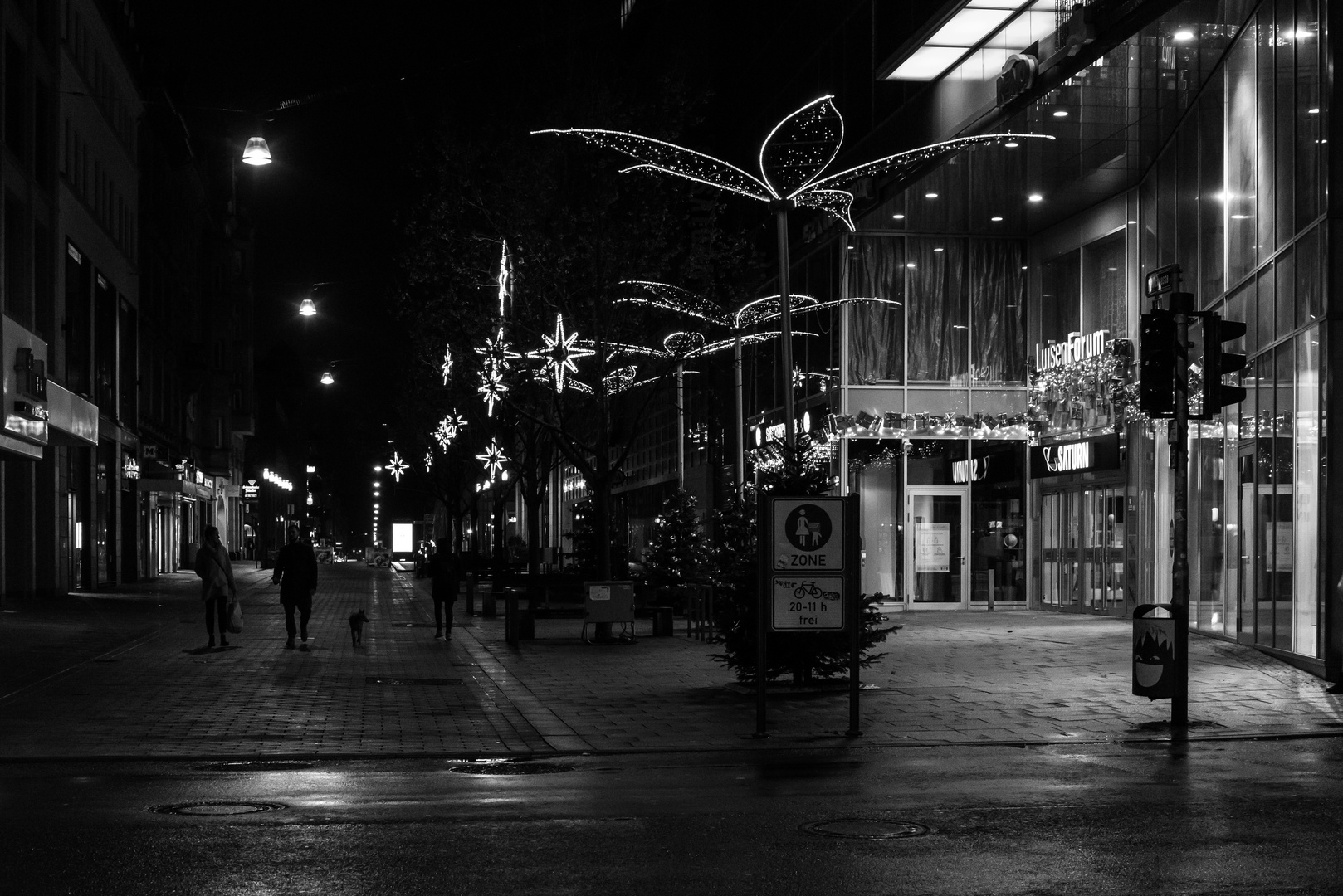 Weihnachtsabend in der Innenstadt