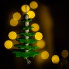 Weihnachtsbaum mit Bokehkugeln