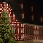 Weihnachtsbaum vor alter Vikarie in Limburg