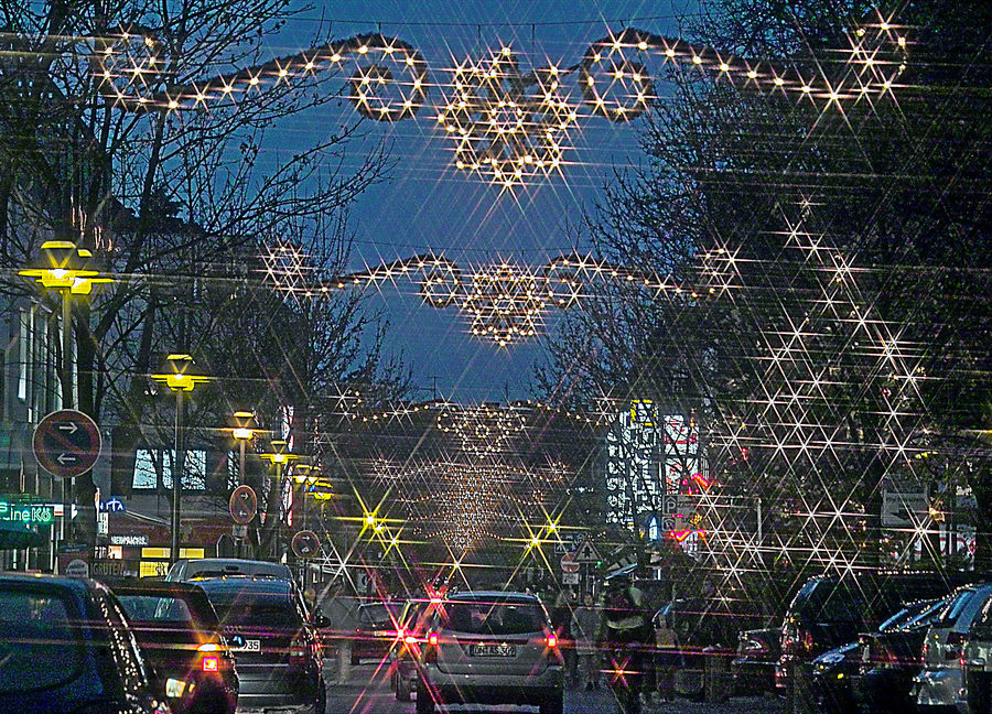 Weihnachtsbeleuchtung Einkaufsstraße in Jülich