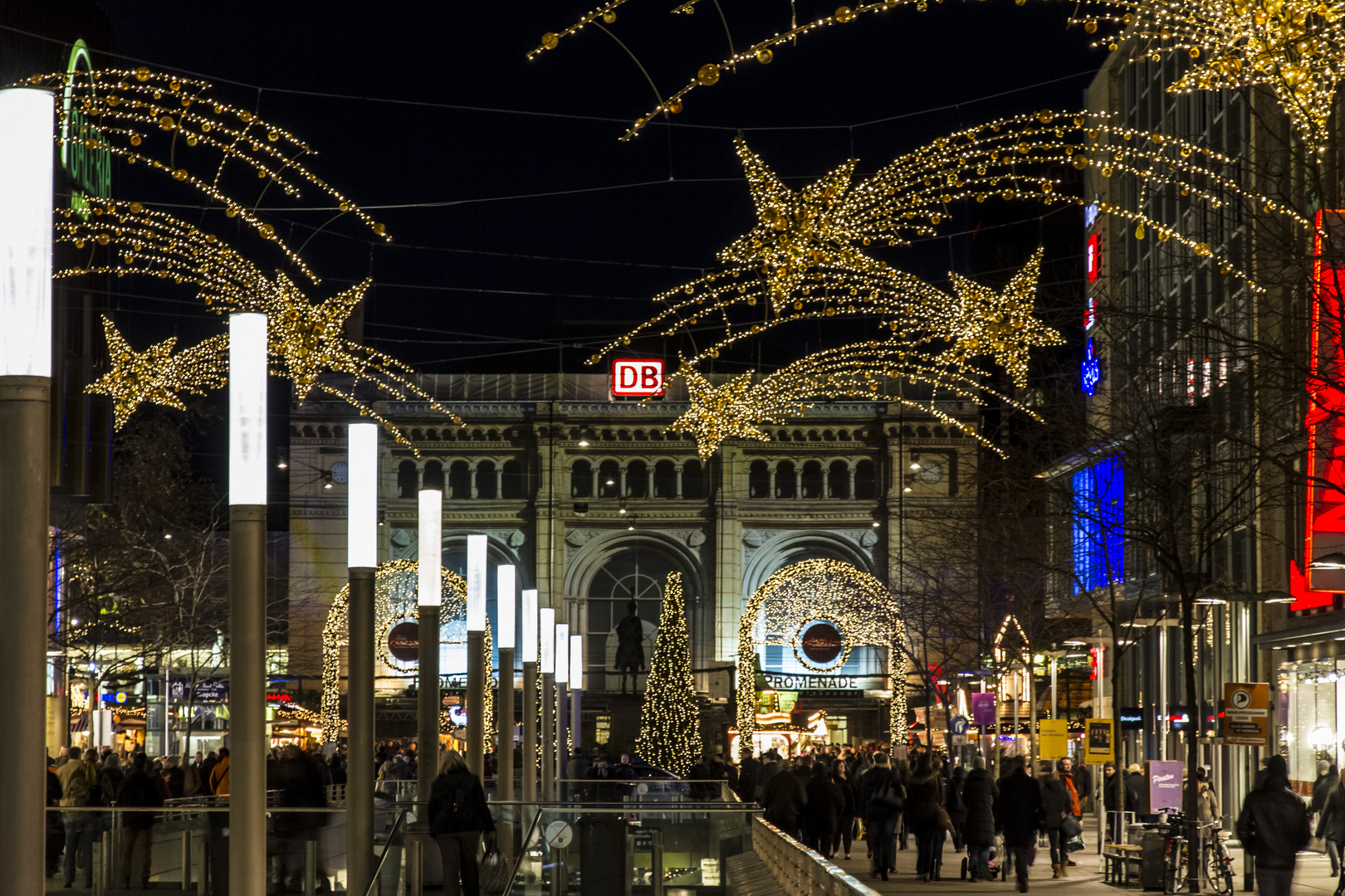 Weihnachtsbeleuchtung Hannover Innenstadt Foto & Bild gratulation und