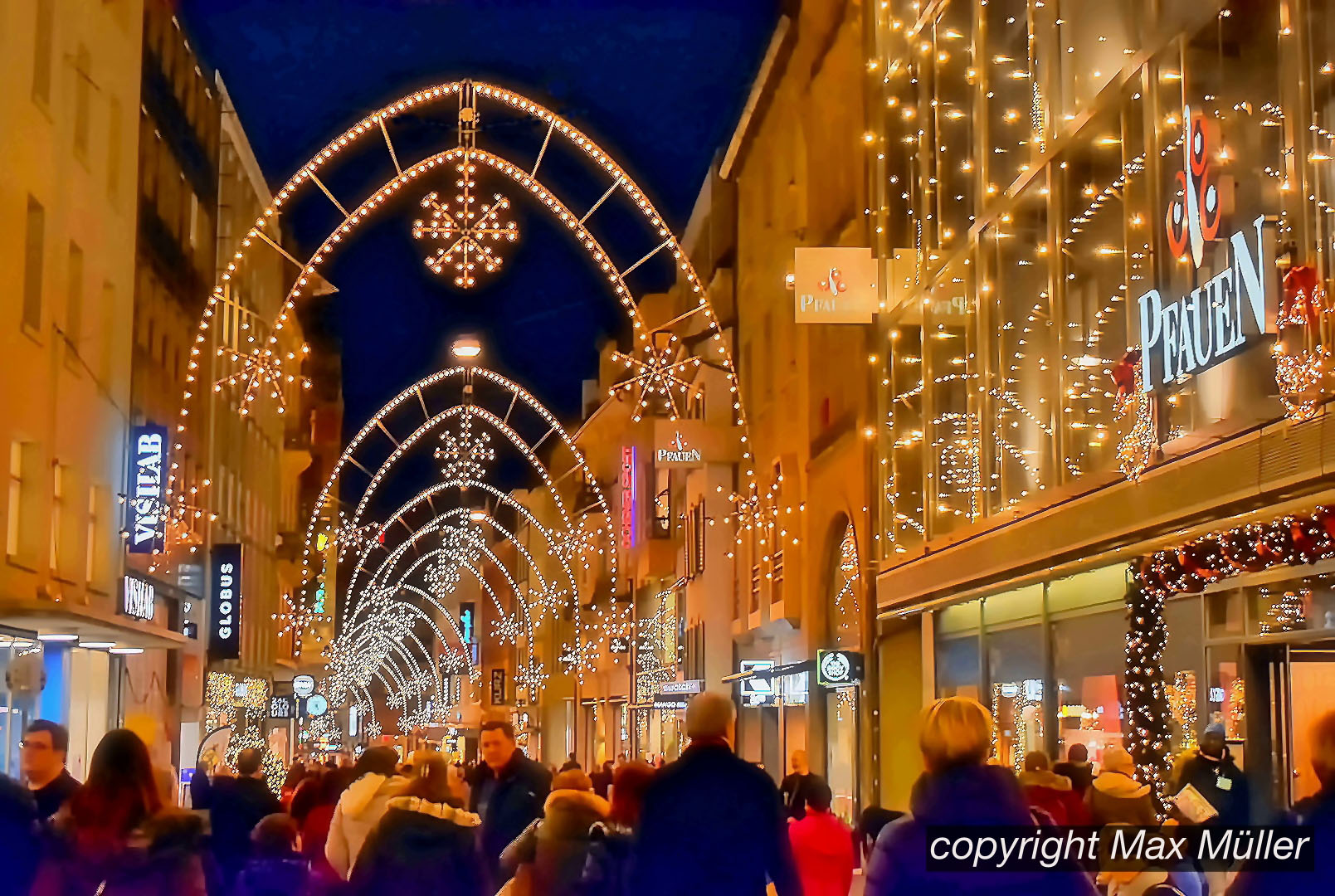 Weihnachtsbeleuchtung in Basel