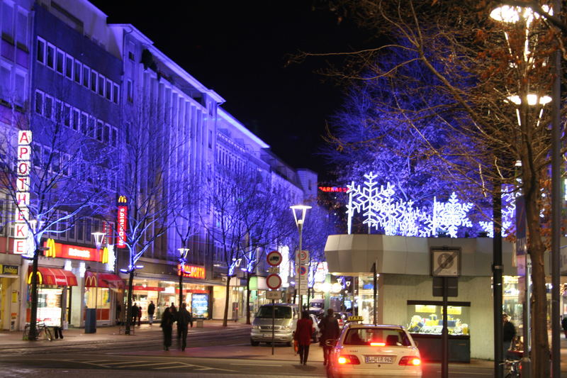 Weihnachtsbeleuchtung in der Innenstadt