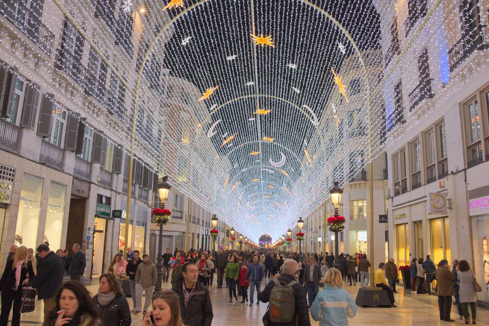 Weihnachtsbeleuchtung in Malaga Foto & Bild europe, spain, andalusien
