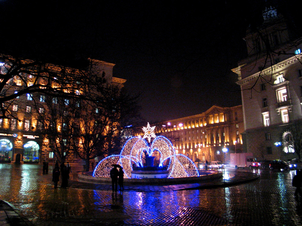 Weihnachtsbeleuchtung in Sofia