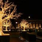 Weihnachtsbeleuchtung vor dem Hauptbahnhof in Hamm/Westfalen