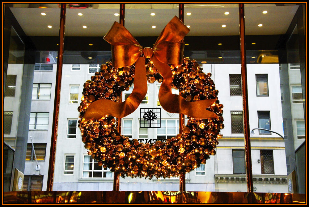 Das Rockefeller Center Weihnachtsdeko New York City Usa