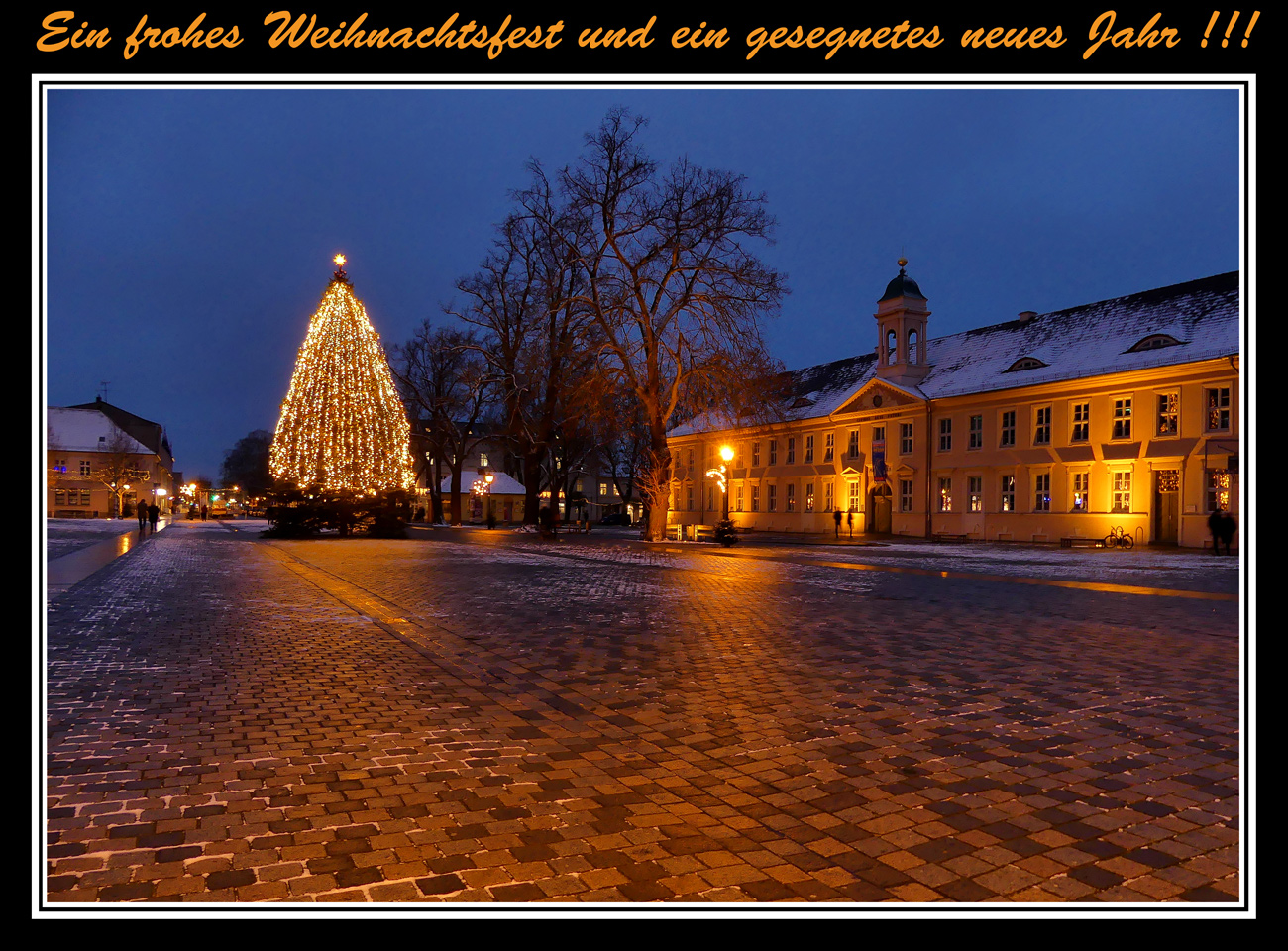 Weihnachtsdeko im Zentrum von Neuruppin