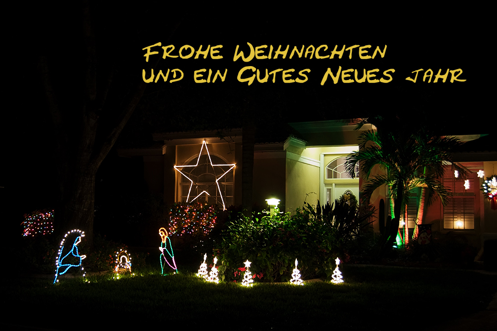 Weihnachtsdekoration in unser Nachbarschaft