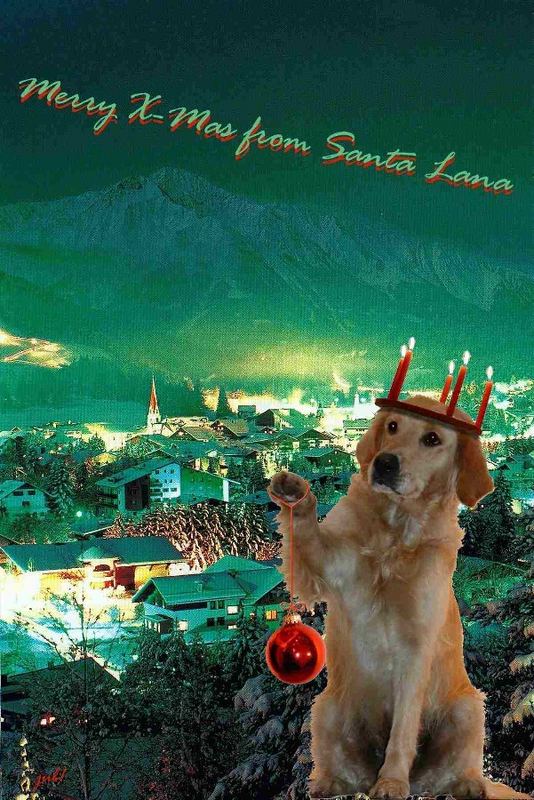 Weihnachtskarte mit Lana 2001