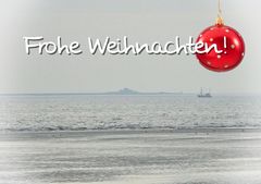 Weihnachtskarte mit Pellwormmotiv