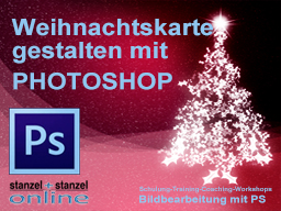 Weihnachtskarte mit PS