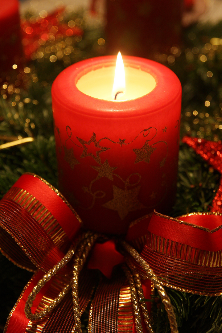 Weihnachtskerze Foto &amp; Bild gratulation und feiertage, weihnachten