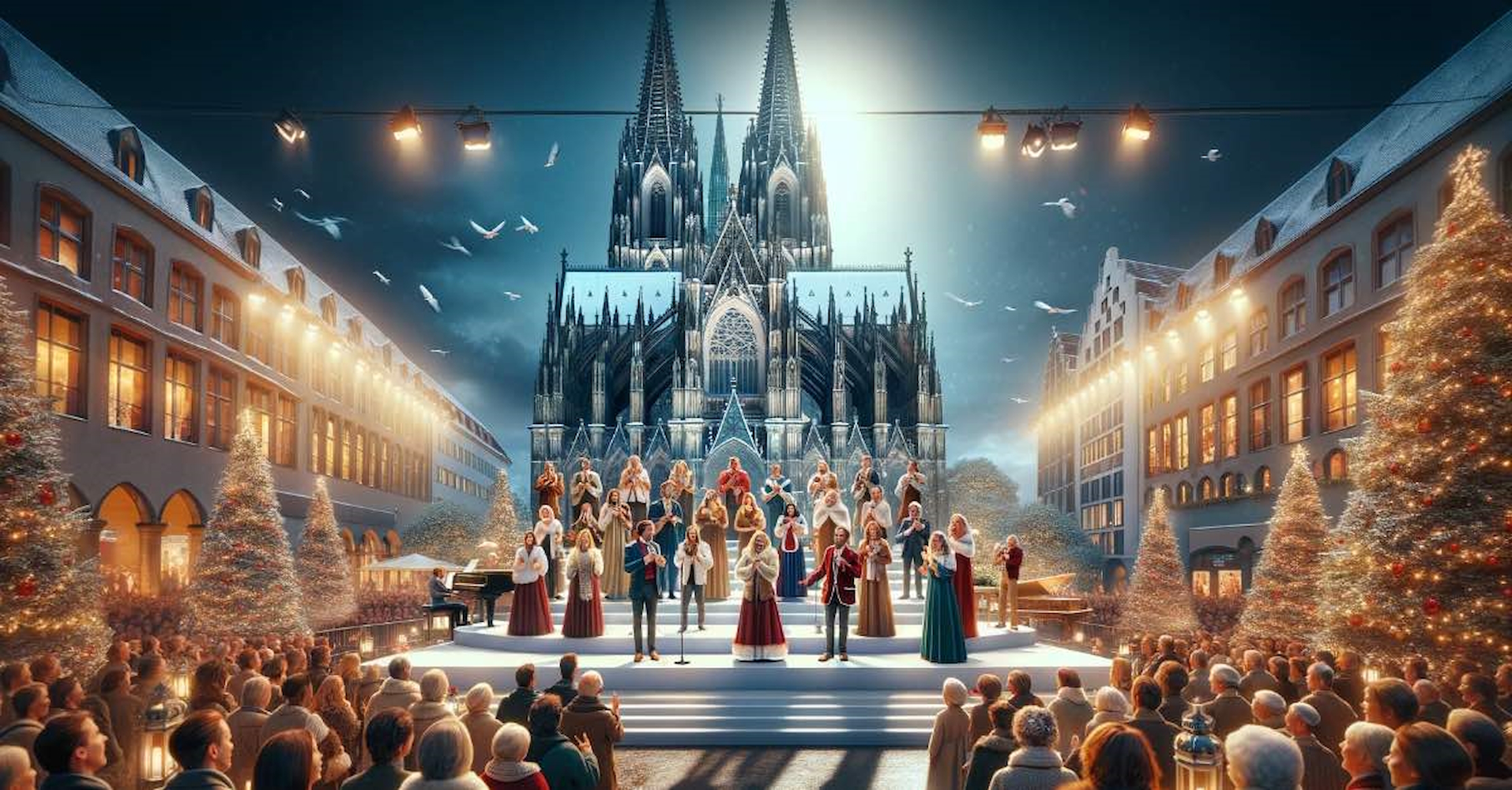 Weihnachtskonzert vor dem Kölner Dom