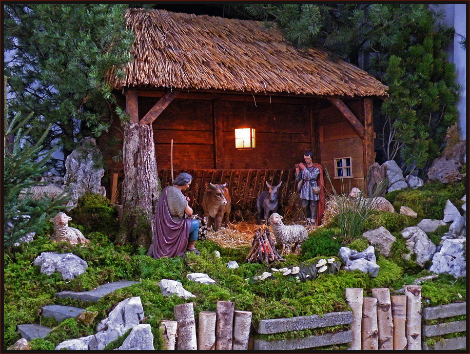 Weihnachtskrippe. Foto & Bild gratulation und feiertage